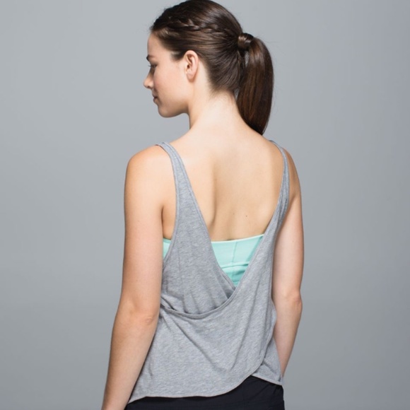 lululemon athletica Tops - Lululemon Twist & Turn Tank Heathered Gray